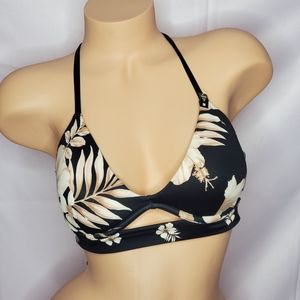VS Strappy Black Floral Push-Up Bikini Top